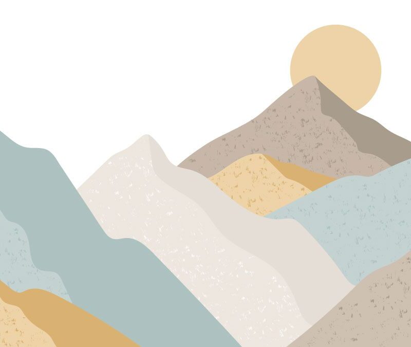 papier-peint-montagne-jaune-et-bleu