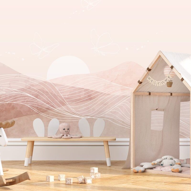 papier-peint-montagne-rose