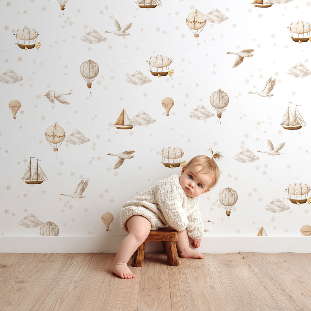 papier-peint-montgolfiere-bebe