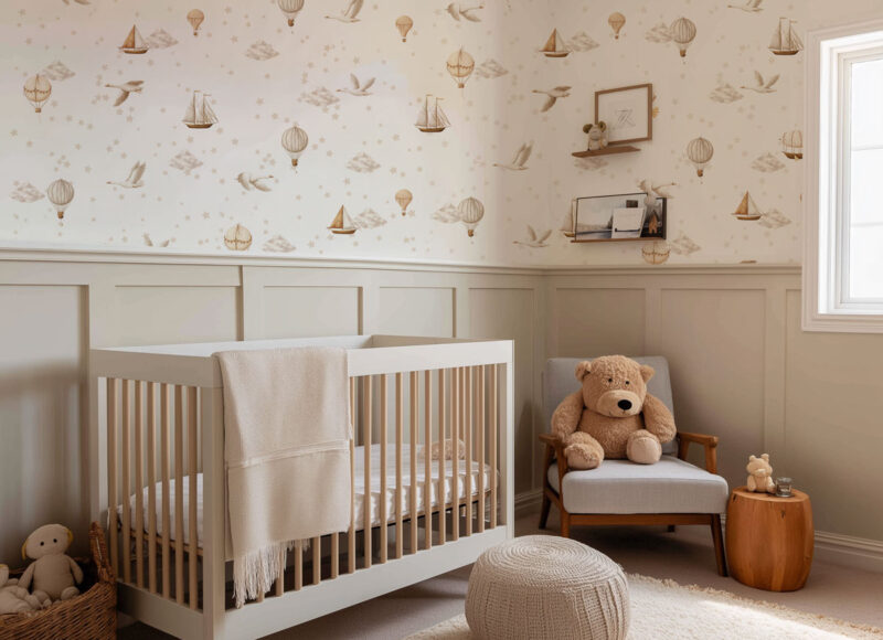 papier-peint-montgolfière-beige