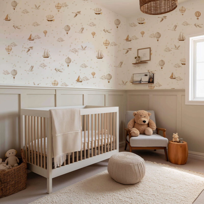 papier-peint-montgolfière-beige