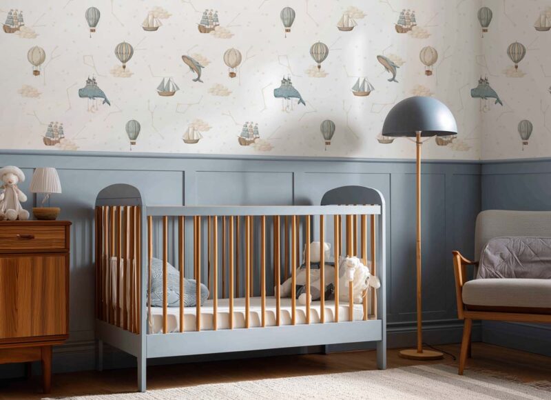 papier-peint-montgolfiere-bleu