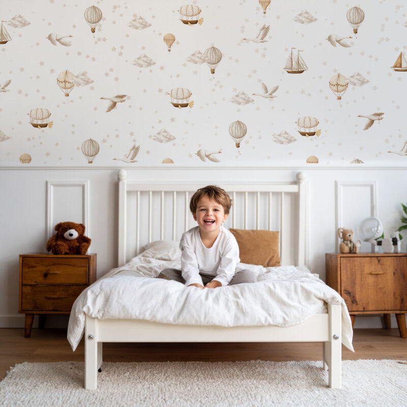 papier-peint-montgolfière-enfant