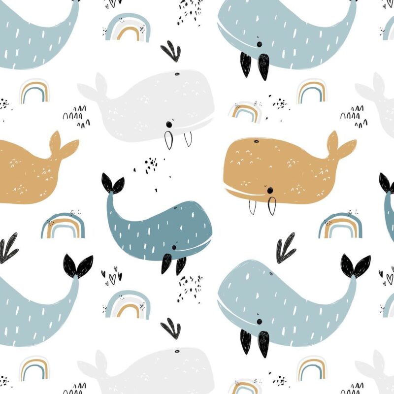 papier-peint-motif-baleine