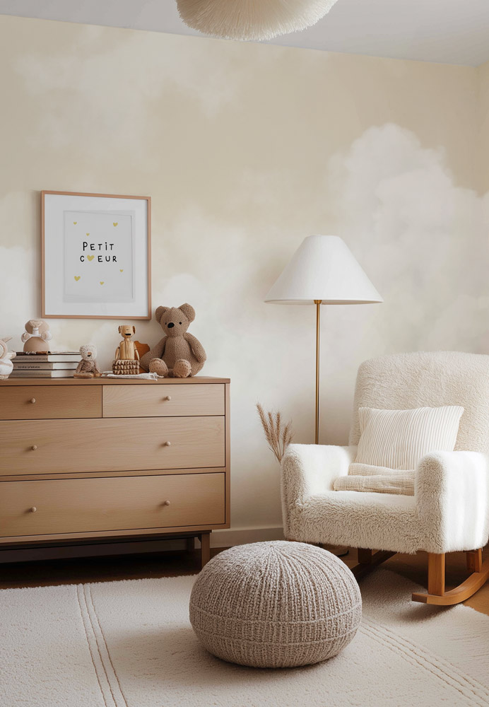 papier-peint-nuage-chambre-bébé