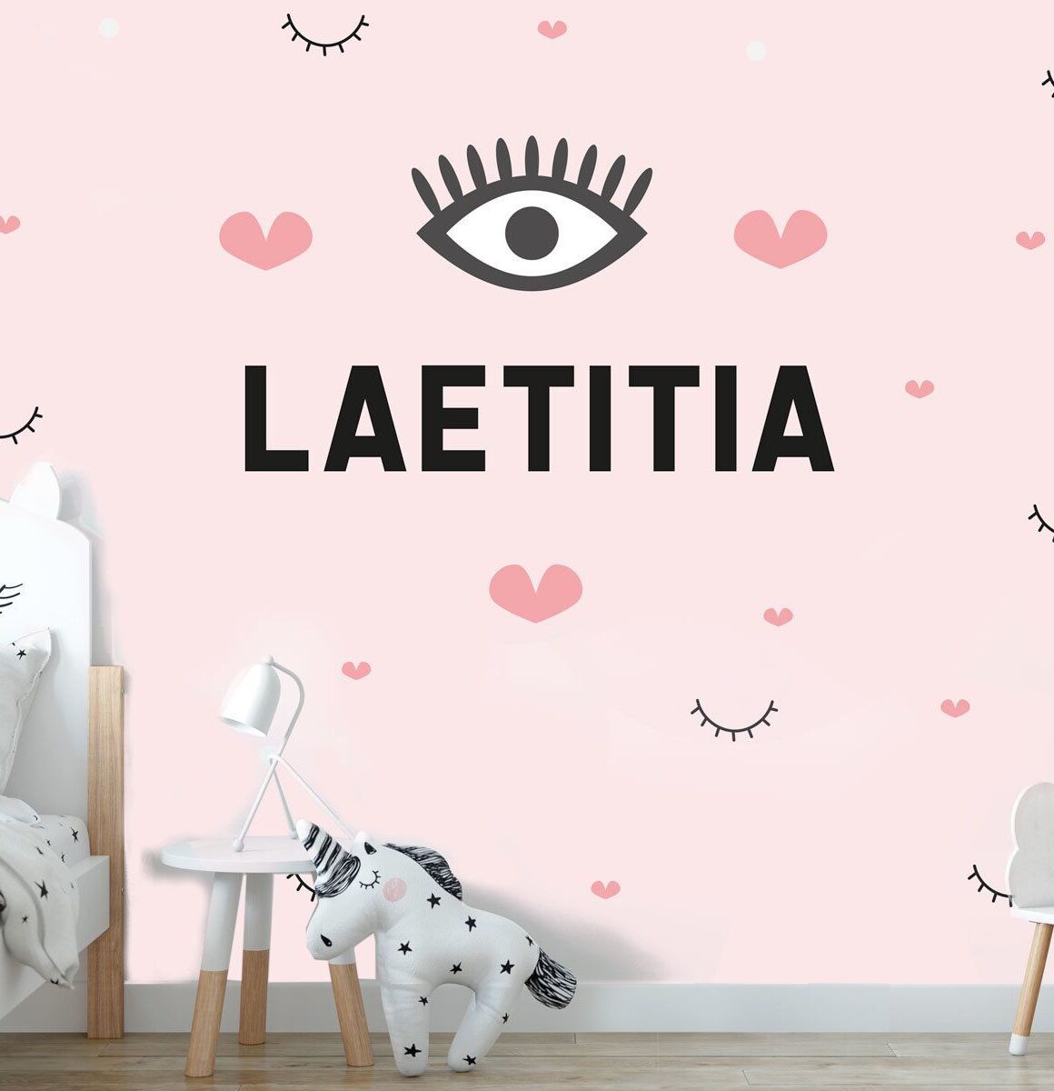 papier-peint-oeil-fille-personnalisé