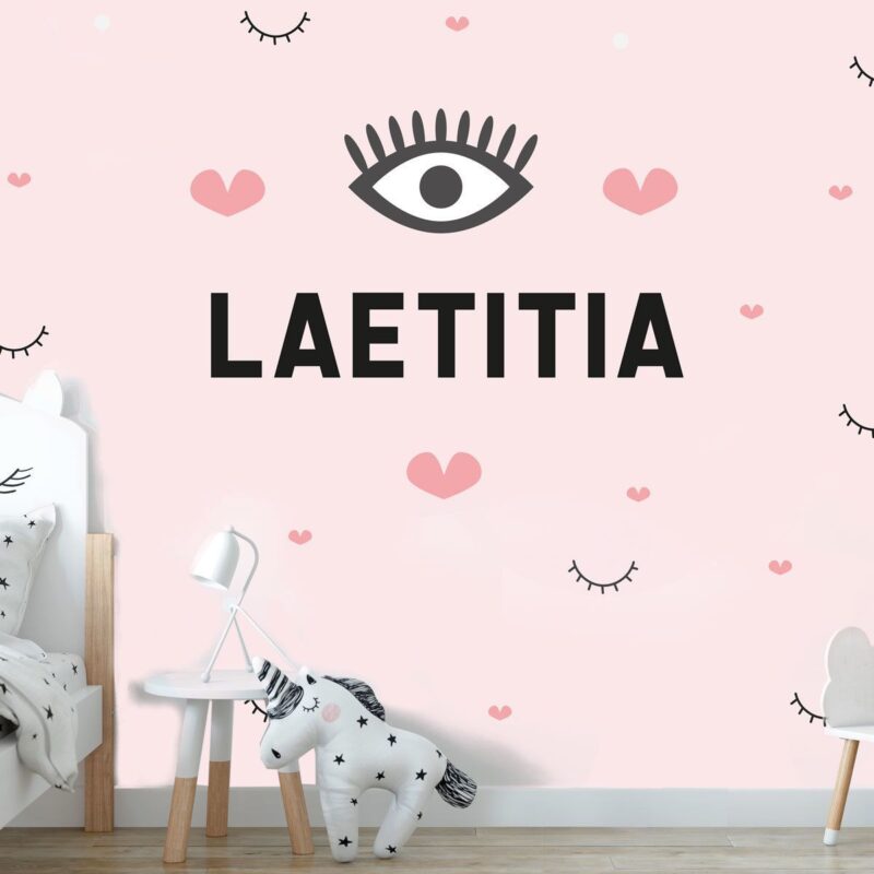 papier-peint-oeil-fille-personnalisé