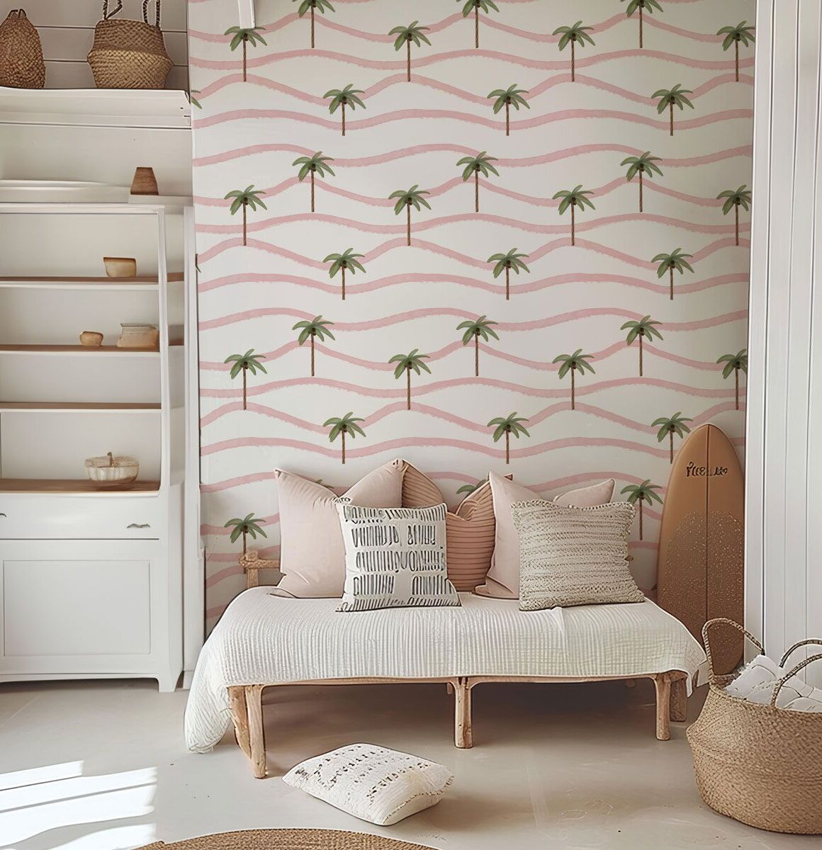 papier peint palmier