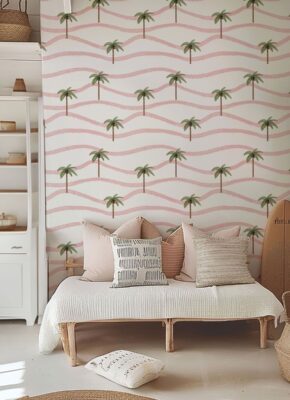 papier peint palmier