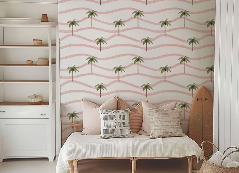 papier peint palmier