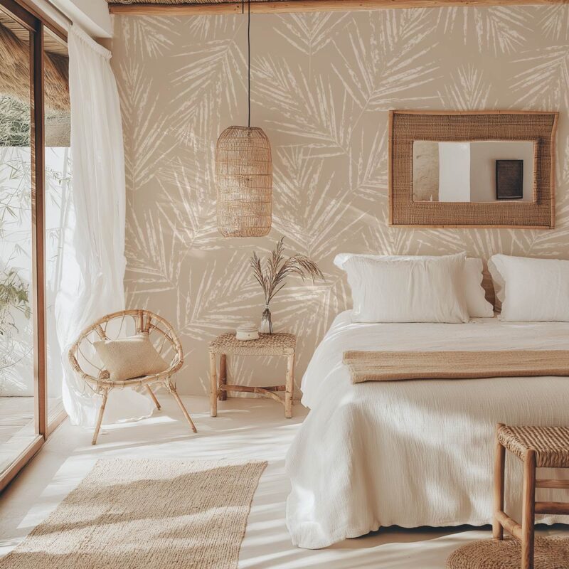 papier-peint-palmier-beige