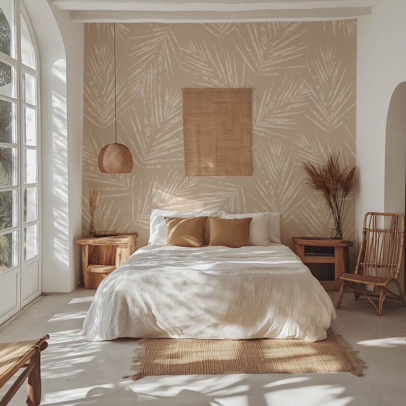 papier-peint chambre beige