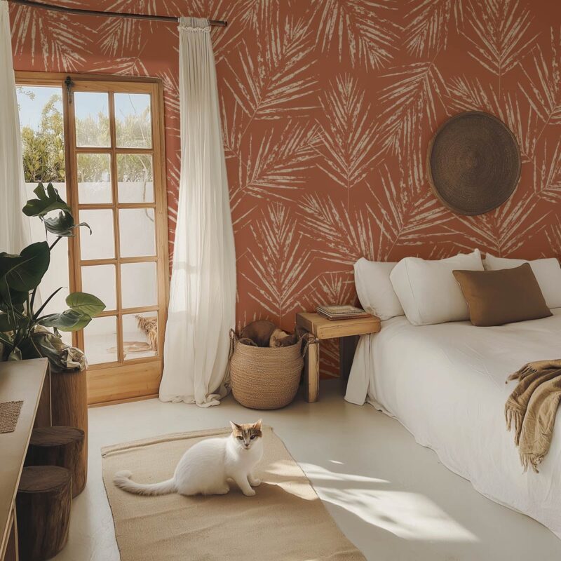 papier-peint-palmier-terracotta