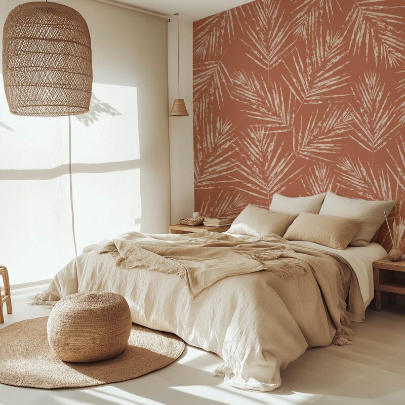 papier-peint-palmier-terracotta