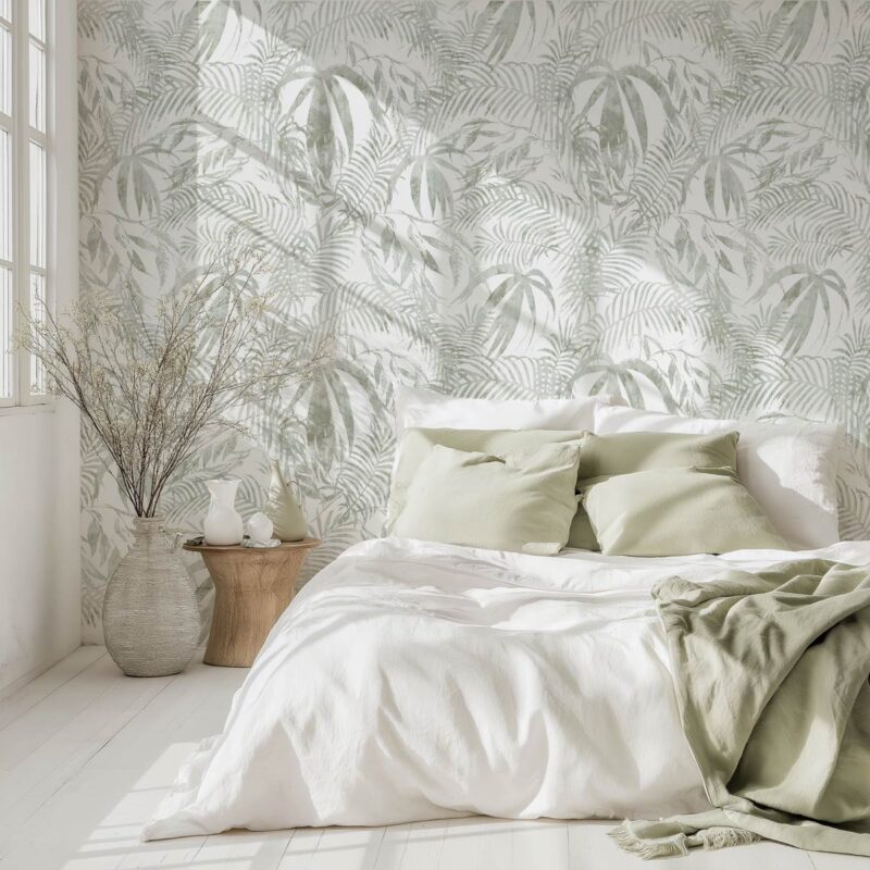 papier-peint-palmier-vert-clair