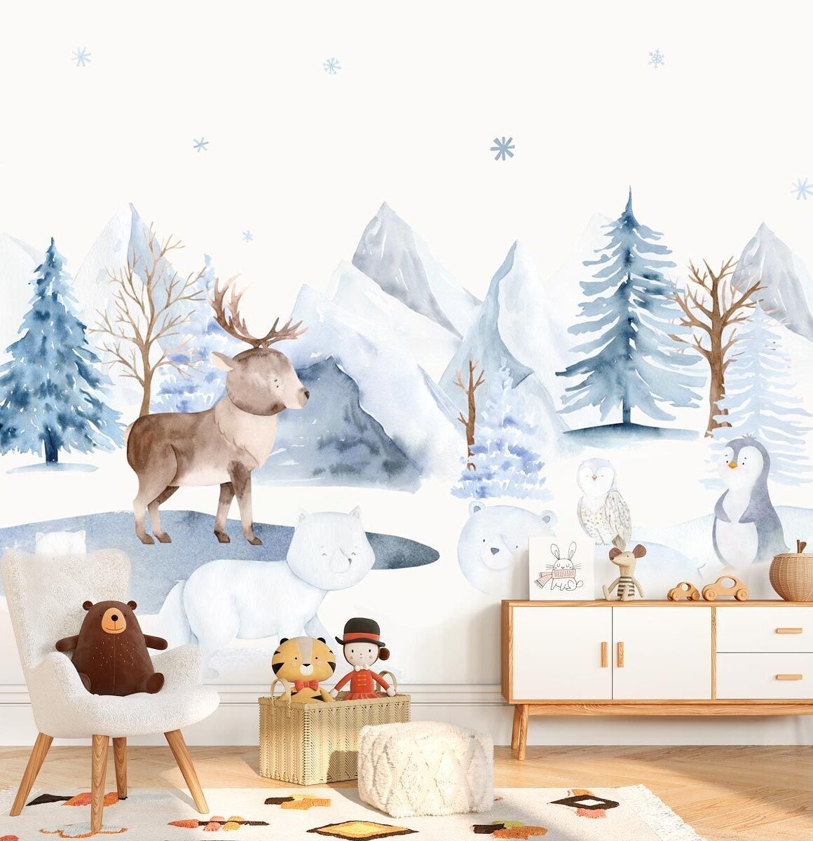 papier-peint-panoramique-animaux-pole-nord