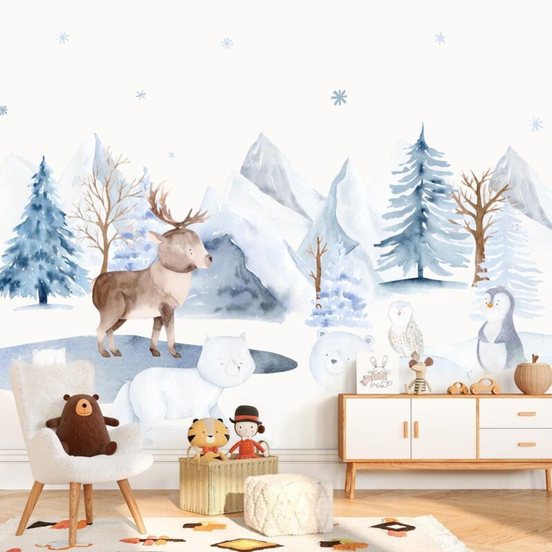 papier-peint-panoramique-animaux-pole-nord