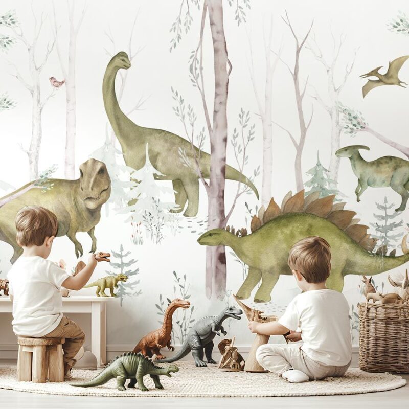 papier-peint-panoramique-dinosaure