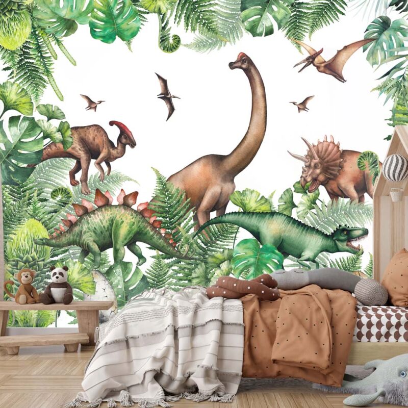 papier-peint-panoramique-dinosaures