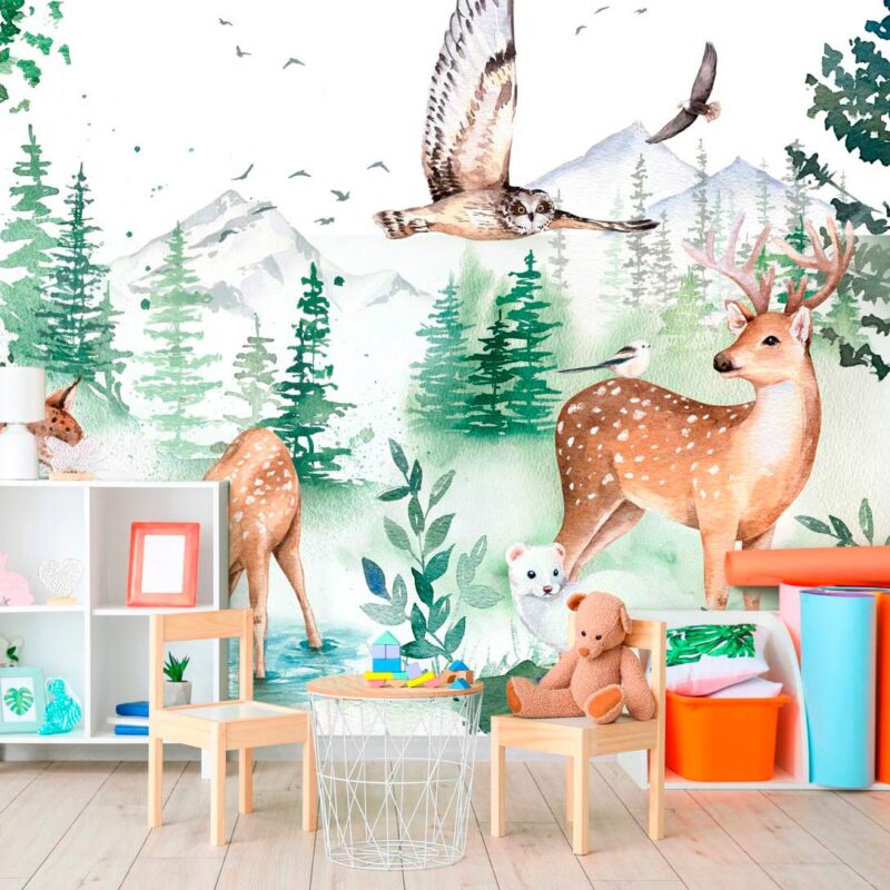 papier-peint-panoramique-foret-enfant