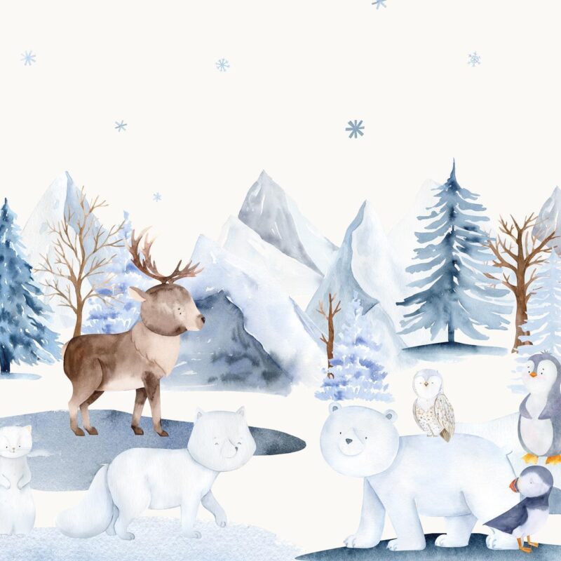 Papier peint panoramique animaux antarctique pour enfant – Image 2