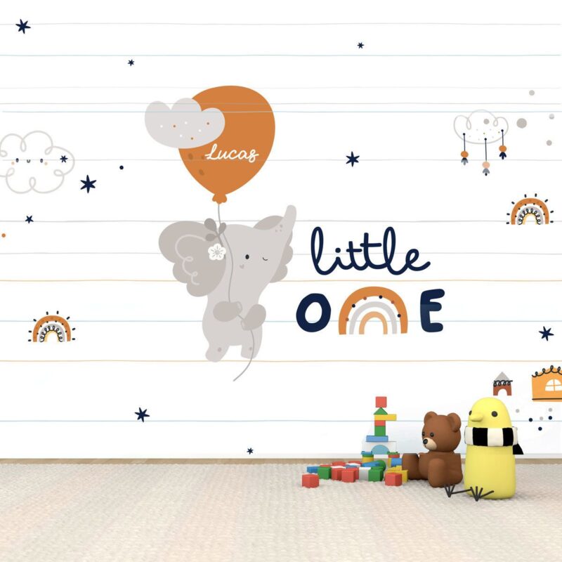 papier-peint-personnalisé-elephant-orange