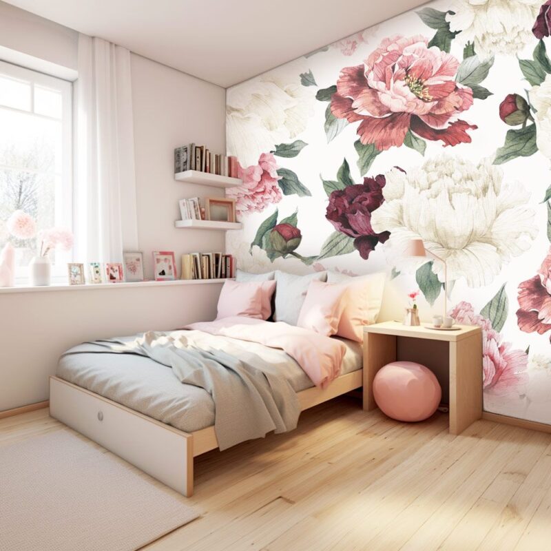 papier-peint-fleurs pivoine