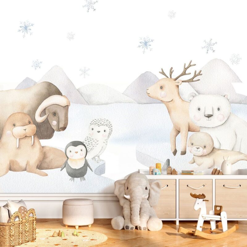 papier-peint-pole-nord-enfant