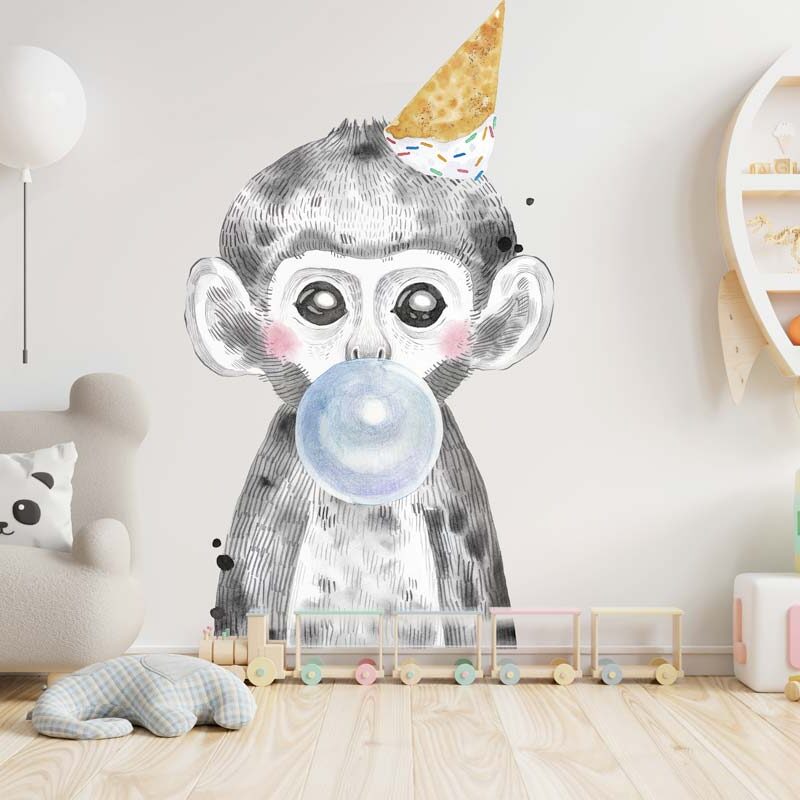 papier-peint-portrait-singe-enfant