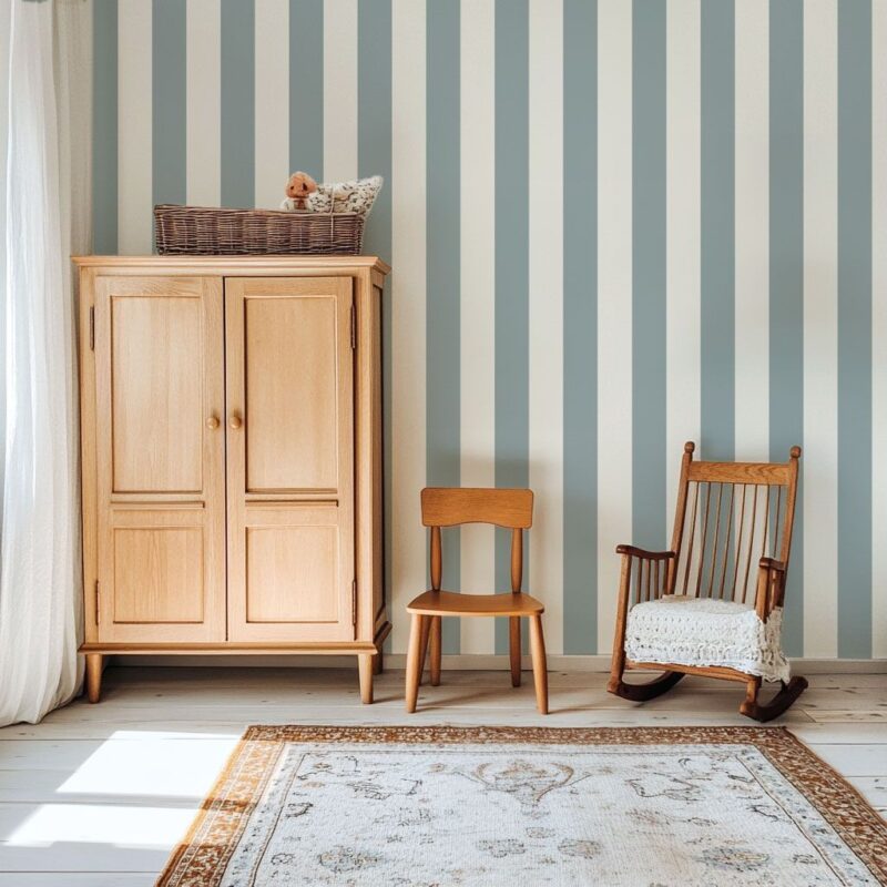 papier-peint-rayure-bleu-gris