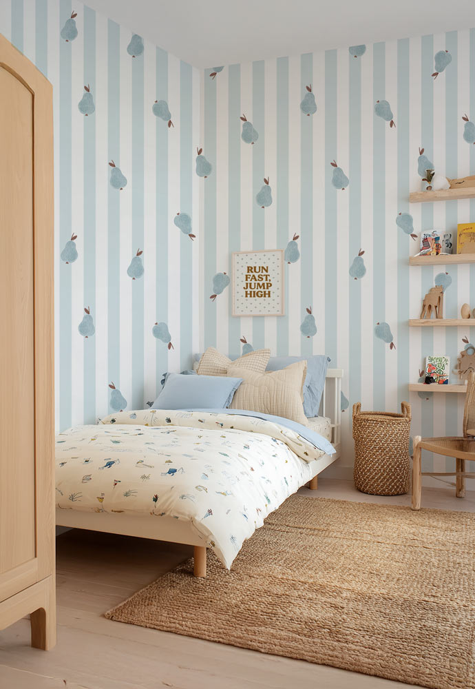 papier-peint-rayure-poire