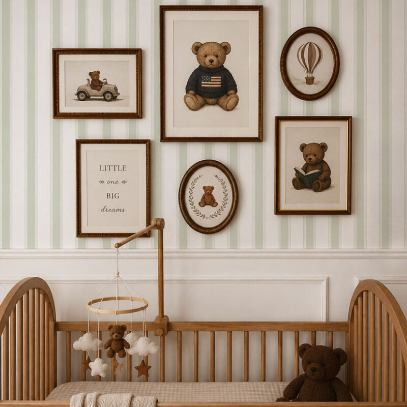 papier-peint-rayure-vintage