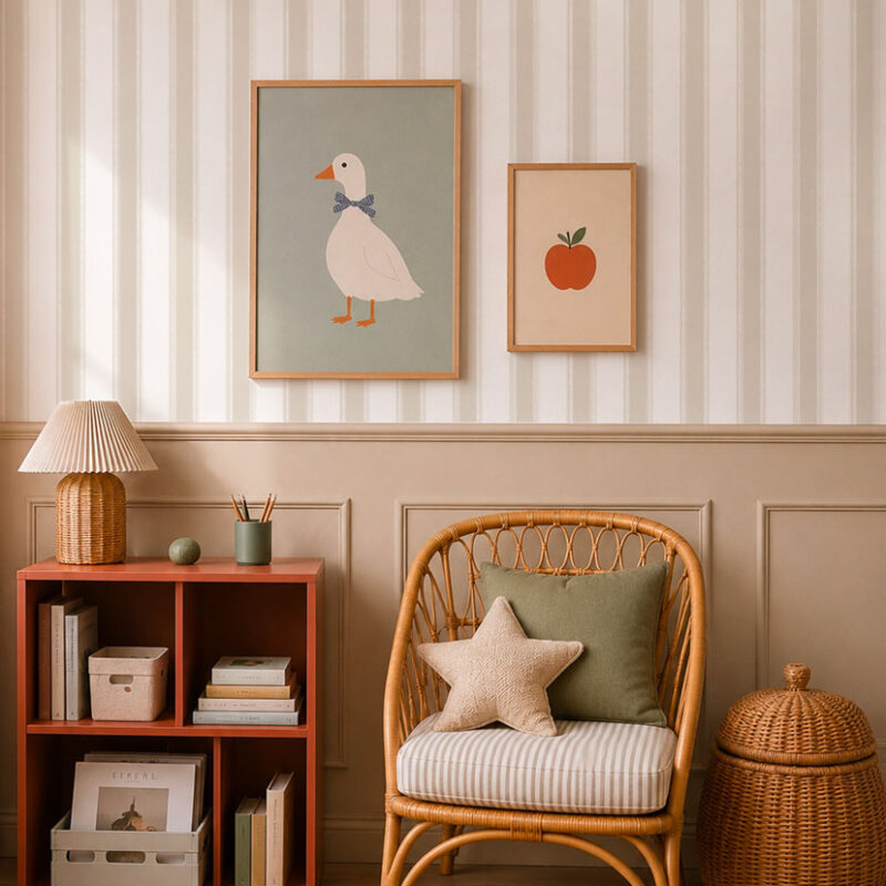 papier-peint-rayures-fines-beige