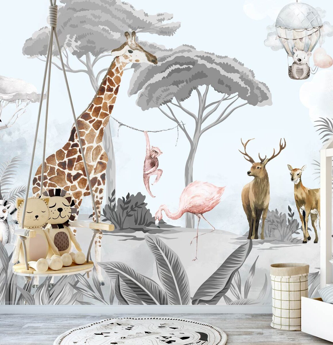 papier-peint-safari-bleu-bébé