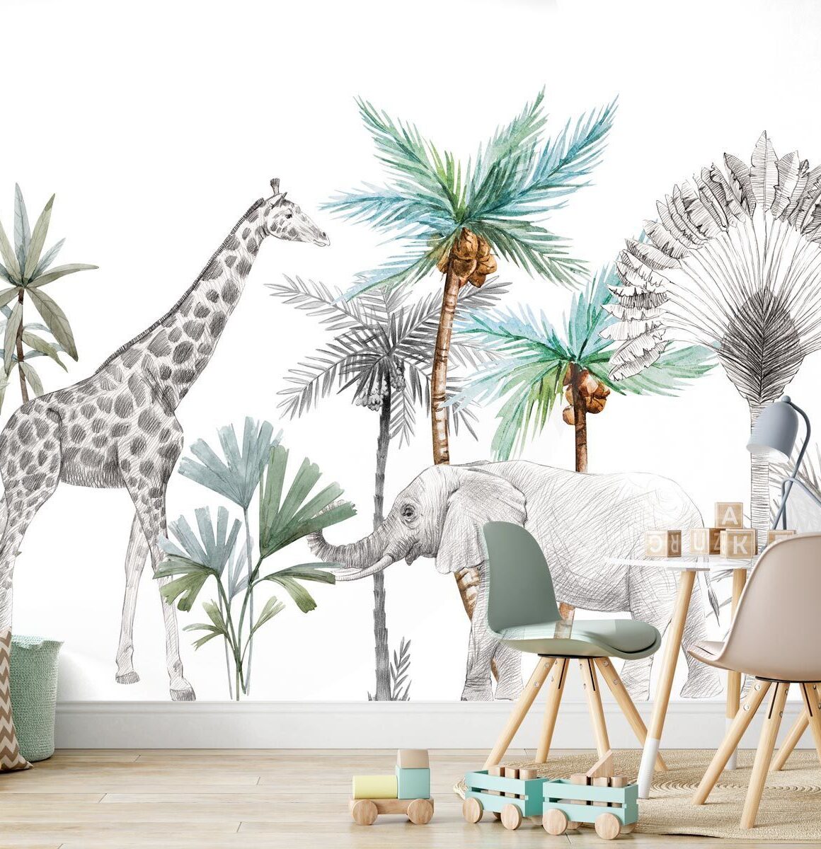papier-peint-safari-chambre-enfant