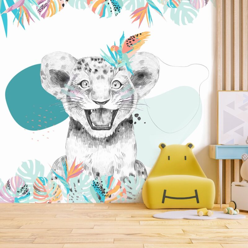 papier-peint-safari-coloré