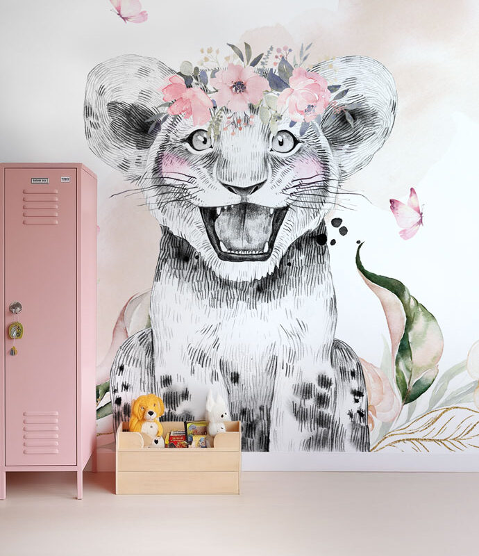 papier-peint-safari-fille