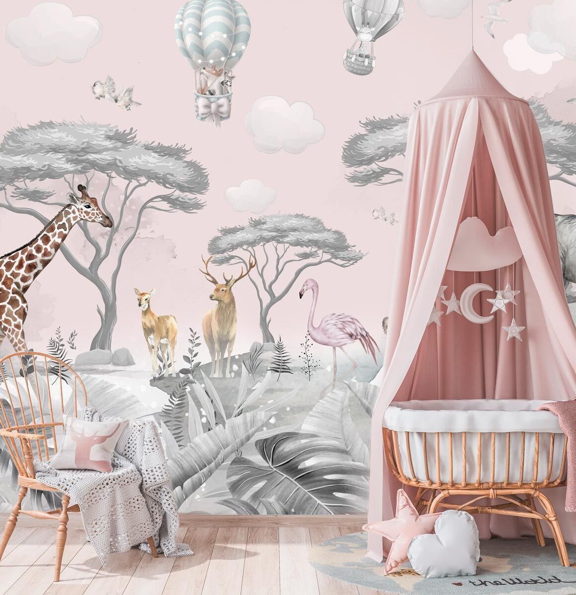 papier-peint-safari-fille