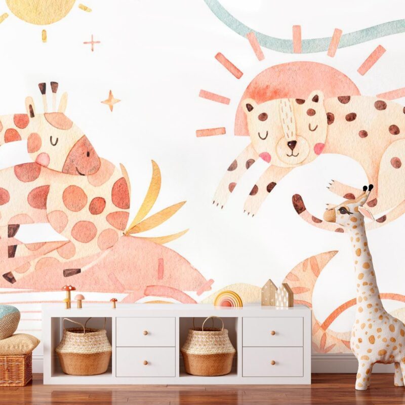 papier-peint-safari-fille