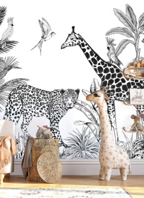 papier-peint-safari-pour-enfant