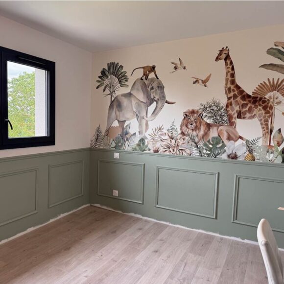 papier-peint-safari-vert-sauge