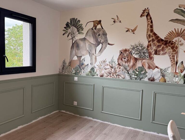 papier-peint-safari-vert-sauge