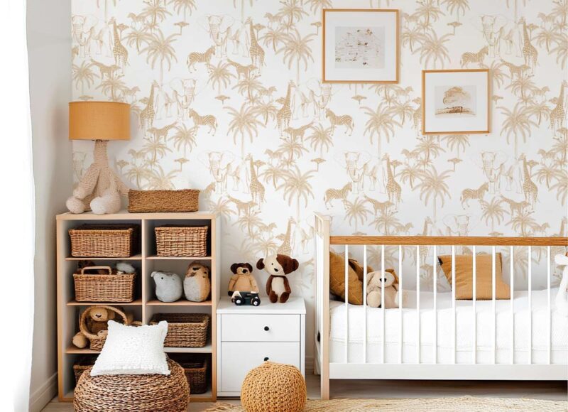 papier peint savane beige