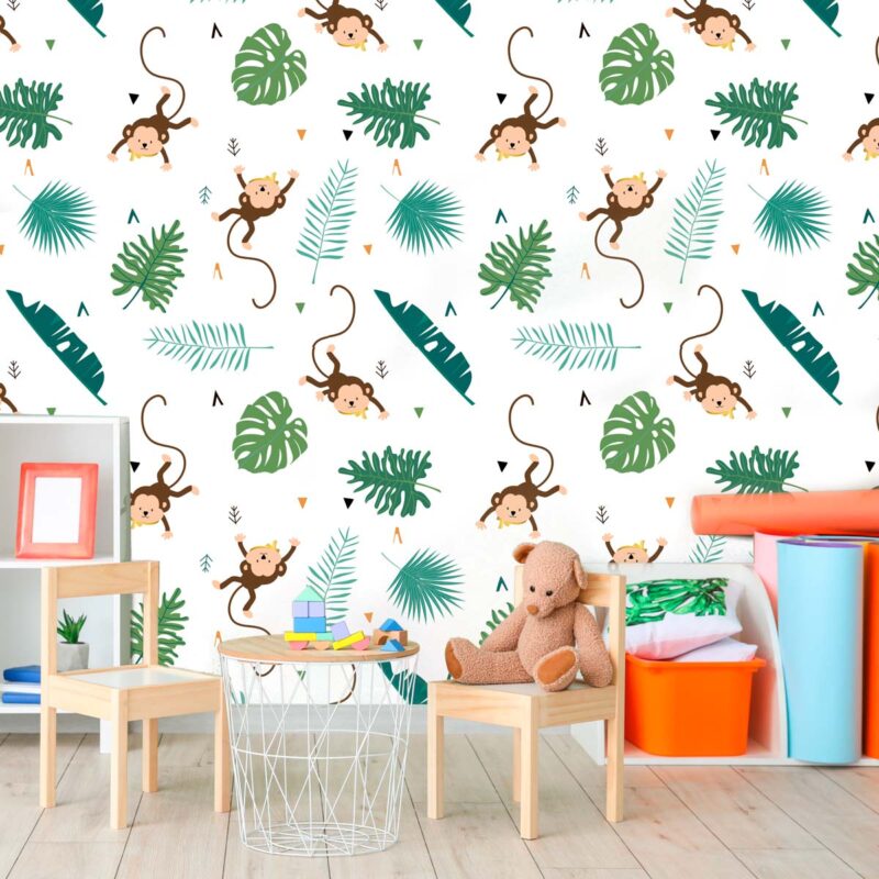 papier-peint-singe-enfant