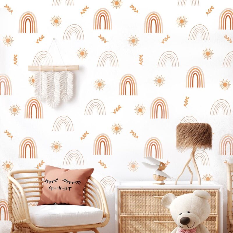 chambre fille arc en ciel