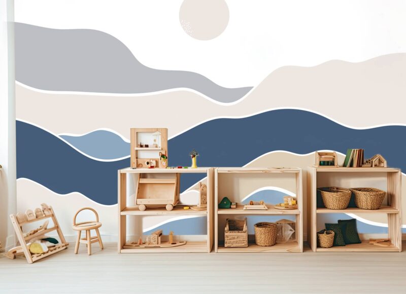 papier-peint-vague-bleue