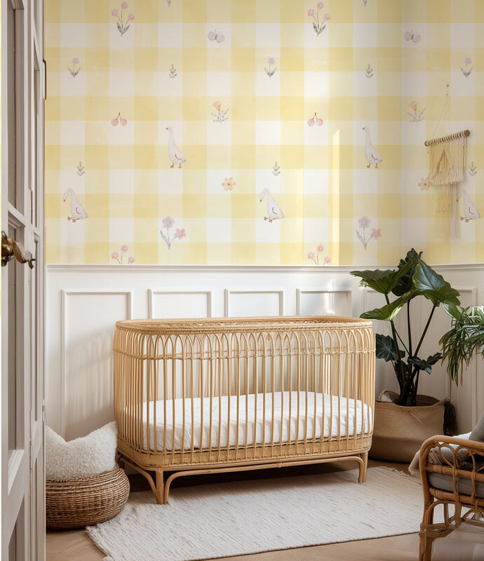 papier-peint-vichy-jaune