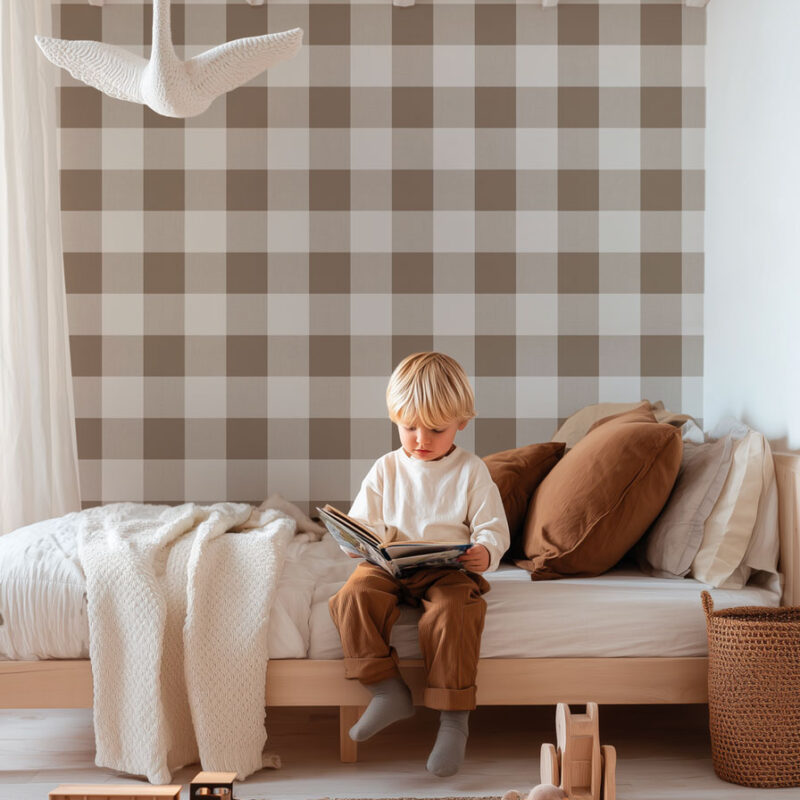 papier-peint-vichy-marron