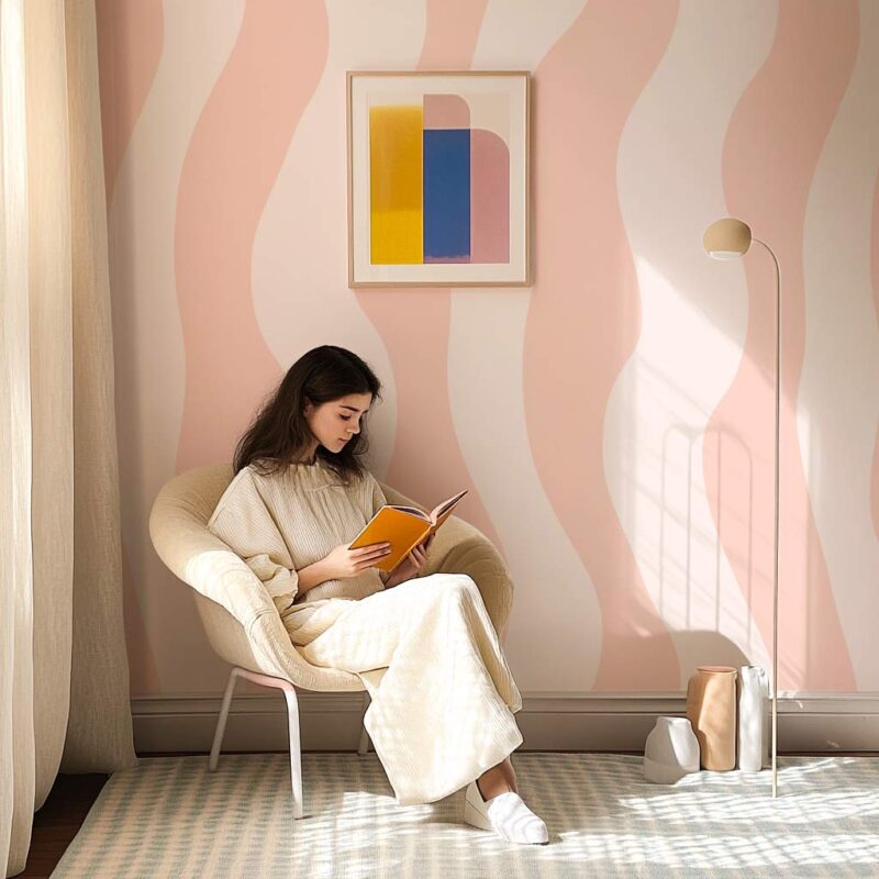 papier-peint-wavy-rose