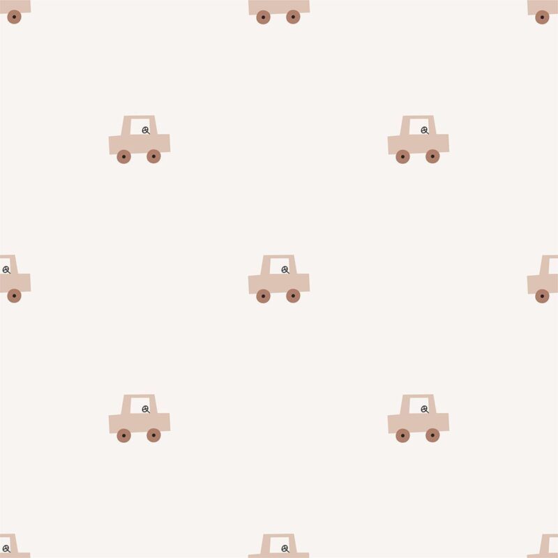 Papier peint petites voitures scandinave pour enfant – Image 2